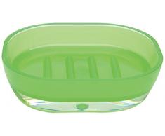 Excelsa Linea Bagno Seifenschale in grün, Polystyrol, 15.7 x 11 x 4 cm