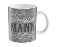 GRUSS & CO 44216 Tasse „Traum Mann“, Porzellan, 35 cl