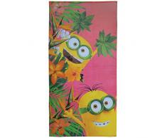 CTI Minions Flowers Badetuch, Baumwolle, pink, 75 x 150 cm