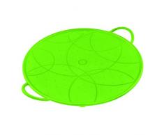 KUHN RIKON 23632 Küchenhelfer Accessoires Silikon Spritzschutz grün klein 26 cm mit Löchern backofenfest