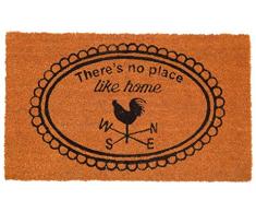 oKu-Tex Fußmatte | Fußabtreter | Türmatte | Eingangsmatte | Raja| There is no place like Home | Aufdruck | Kokosmatte Kokos | für außen | rutschfest | 45x75 cm