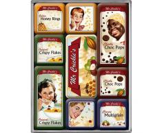 trendfinding 9 x KÃHLSCHRANKMAGNETE MAGNETSET Magnet Set KRAFTMAGNETE Magnete MR. CRICKLES CEREALIEN MÃSLI