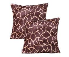 Queenie – 4 PCS Überwurf, Webpelz Kissenbezüge Kissenbezug für Sofa Kissen Fall erhältlich in 5 Farben und 6 verschiedenen Größen, baumwolle, Graffe, 22 x 22 inch (55 x 55 cm)