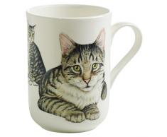 Maxwell & Williams Pets Europäisch Kurzhaar Katze, Geschenkbox, Porzellan, PB0712 Becher, grau, weiß, 10.5 x 7.5 x 10.5 cm