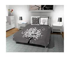 Soleil docre Wood Bettwäsche, Baumwolle, Grau, x cm, Baumwolle, grau, 240 x 220 cm