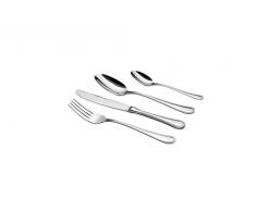 Mäser 931283 24-teilige Besteckgarnitur, Chromstal Besteck-Set für 6 Personen, Silber