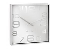 Alco 187-10 Wanduhr, ca. 28,3 x 28,3 x 4,1 cm, silber weiß