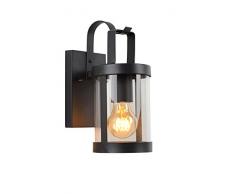 Lucide LINDELO - Wandleuchte Außen - E27 - IP23 - Schwarz