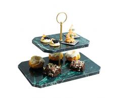 Kitchen Craft MasterClass Artesa rechteckig Marmor Buffet Serviertablett mit Griffen, 50 x 15 cm (49,5 x 15,2 cm) – Grün