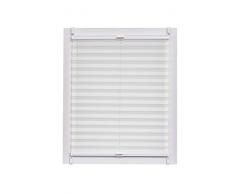 Sunlines Plissee Made in Germany, Tageslicht, Crepes Uni Weiss, Klemmfix, Weisse Schiene, 60 x 150 Plissee, Stoff, WeiÃ, 60 x 2.3 x 150 cm, 1 Einheiten