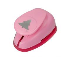 efco Stanzer XL, Tannenbaum spitz Motivstanzer, Kern: Metall, pink, 12,5 x 8 x 7 cm
