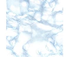 Venilia Klebefolie Marmor Dekofolie Möbelfolie Tapeten selbstklebende Folie, PVC, blau, 95µm (Stärke: 0,095 mm), 53364, 67,5 x 200 cm