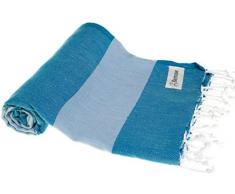 Bersuse Cayman Türkisches Handtuch, 100% Baumwolle, 94 x 178 cm, Hellblau