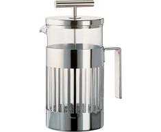 Alessi Pressfilter 3 Tassen aus Edelstahl 18/10 glÃ¤nzend poliert und hitzebestÃ¤ndigem Glas, Silber, 2.7 x 12 x 5.5 cm