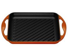 Le Creuset Gusseisen Grillplatte rechteckig 32 cm, ofenrot