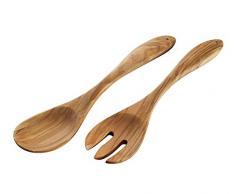 Cilio Salatbesteck, Olivenholz, braun, 30 cm