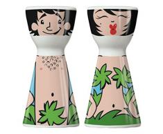 Ritzenhoff 1710068 Mr. Salt & Mrs. Pepper Salz- und Pfefferstreuer, Kristallglas, Schwarz, Blau, Grün, Rot, Vanille