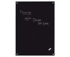 first4magnets™ Schwarz A4 magnetische Kreide Board c/w 5 Magnete (297 x 210mm), Metall, Silver, 40 x 20 x 5 cm