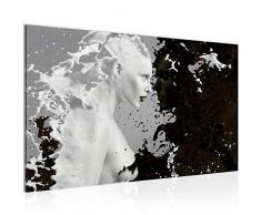 Runa Art Bild Milk & Coffee Wandbild Vlies - Leinwand Bilder XXL Format Wandbilder Wohnzimmer Wohnung Deko Kunstdrucke Schwarz Weiß 1 Teilig - Made in Germany - Fertig Zum Aufhängen 301814a