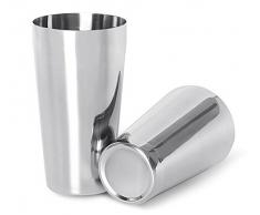 LANZON Boston Cocktail-Shaker: 2-teiliger Edelstahl Boston-Shaker Set, 500ml + 750ml Cocktailshaker Barset für alle Professionelle Barkeeper und Zuhause Cocktail Liebhaber
