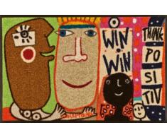 Wash+Dry Fußmatte Völkl-Fischer - Think Positiv 50x75 cm