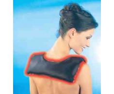 Wenko Moor Nackenkissen - mikrowellengeeignet, Velours, 30,5 x 1 x 29 cm, rot