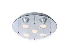 Lucide READY-LED - Deckenleuchte - Ø 30 cm - LED - GU10 - 5x3W 3000K - Chrom