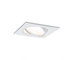 Paulmann Licht 936.17 Paulmann 93617 LED Nova Einbaustrahler eckig Deckenspot 7W Einbaulampe GU10Weiß dimmbar schwenkbar IP23 sprühwassergeschützt Einbauleuchte, 7 W, Weiß matt