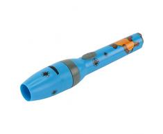 ANSMANN LED Kindertaschenlampe für Jungen in blau inkl. Batterien - Projektionslampe mit 5 Mausbildern & LED Taschenlampe in Einem - Die Sendung mit der Maus Leuchte - kleine Taschenlampe Kinder