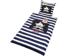 Bierbaum 2174 Bettwäsche Capt´n Sharky, 135 x 200 cm, blau 01, Renforcé