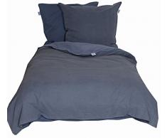 Schöner Wohnen Bettwäsche-Set, Baumwolle, Dunkelblau, 200 x 135 cm