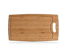 Zeller 25243 Schneidebrett mit Griff 45 x 24.5 x 1.9 cm, Bamboo