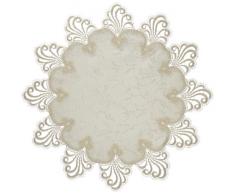 Plauener Spitze by Modespitze 3086E_11_40 Tischdecke Nizza E, Größe 40 cm, rund