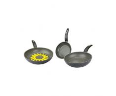 Währung Hercules Pfannen-Set, Aluminium beschichtet, schwarz, Gr. 3