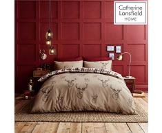 Catherine Lansfield Bettwäsche-Set, Hirsch-Design, Stag-Size-Bfür Doppelbetten, multi, Einzelbett