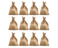 pajoma XXL Adventskalender Jute Beutel Natur 17x25cm SÃ¤cke zum BefÃ¼llen 12 StÃ¼ck