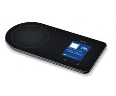 Beurer KS 800 Rezeptwaage, Küchenwaage mit Rezeptanzeige, Bluetoothverbindung zur Smartphone Rezepte-App, 5 kg Tragkraft, wiederaufladbarer Akku, schwarz