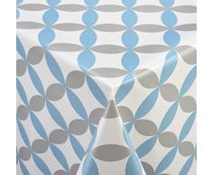 Venilia Tischdecke Luna Tischtuch Tischwäsche Wachstuch pflegeleicht wasserabweisend Rund, Pvc-Polyester, Lunar blau, 140 x 140 cm
