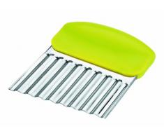 IBILI Gemüseschneider mit gewellter Klinge 8x10 cm, Edelstahl, Silber/grün, 8 x 10 x 3 cm