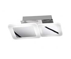 WOFI 9157.02.01.6000 A Deckenleuchte, Stahl, 16 W, Integriert, chrom, 31 x 21 x 9 cm