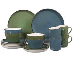 Ritzenhoff & Breker Kombiservice Visby, 16-teilig, Blau / Grün, Steinzeug