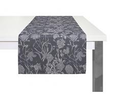 Adam Flower Cuvée Light Tischläufer, Bio Baumwolle, Indigo, 50 x 150 cm