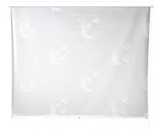 ECO-DuR 4024879000974 Kassetten Duschrollo 134 cm weiß - Fische weiß