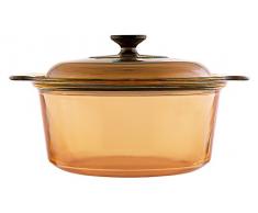 VISIONS Glas-Keramik Kochtopf 5 Liter, Braun, 31 cm