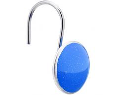 AmazonBasics – Haken für Duschvorhang, Knopf, blau