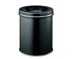 Durable 330501 Papierkorb Safe rund (15 Liter) schwarz