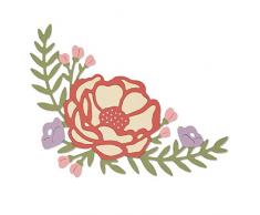 Sizzix Thinlits Stanzschablonen-Hübsche Pfingstrose von Sophie Guilar, Stahl, Mehrfarbig, 23.5 x 8.1 x 0.2 cm