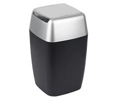 Spirella Kosmetikeimer Retro mit Schwingdeckel 7 Liter (ØxH): 20 x 33 cm Schwarz