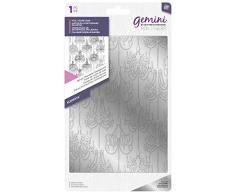 Gemini GEM-FS-ELE-CHANBK Folien-Stempel Gesenkelemente Deluxe Kronleuchter Hintergrund, Silver, 4.75 x 6.6