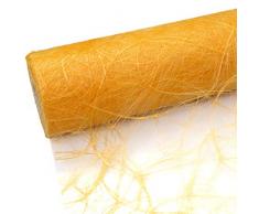 Sizoweb Tischband - 25 Meter Rolle + 100 Deko Herzen Gratis (20cm Breite, in Apricot)